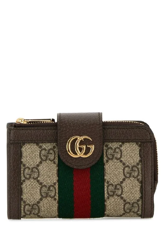 Small - sized Women Gucci shoulder bags for evening outingsGucci Woman Gg Fabric Ophidia Wallet