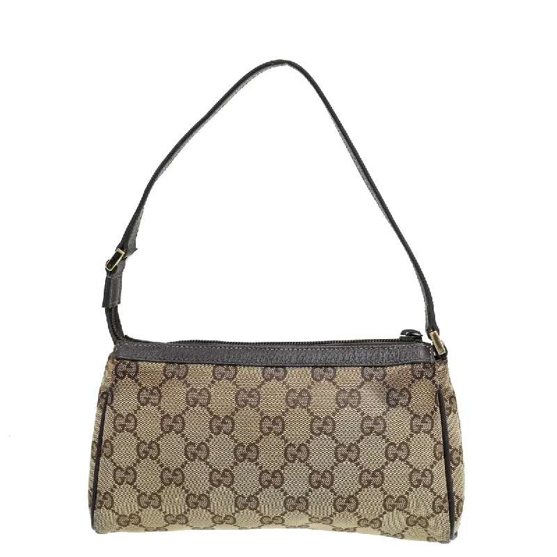 Women Gucci crossbody bags with a woven leather strapGucci Ebony GG D Ring Cosmetic Case