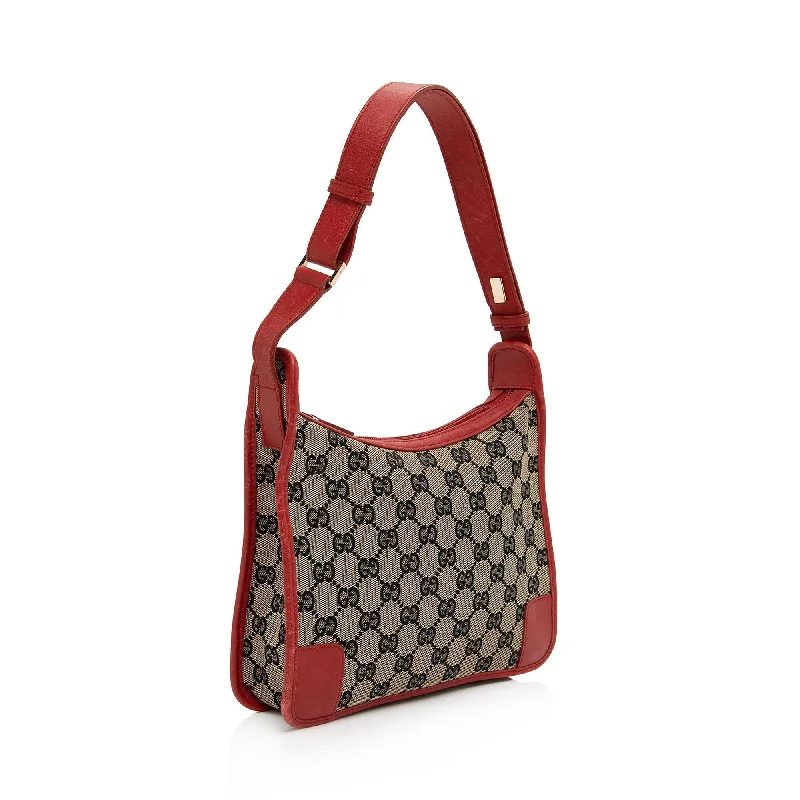 Gucci handbags for women with a metal - framed claspGucci GG Canvas Square Small Hobo (SHF-YQ7fDI)