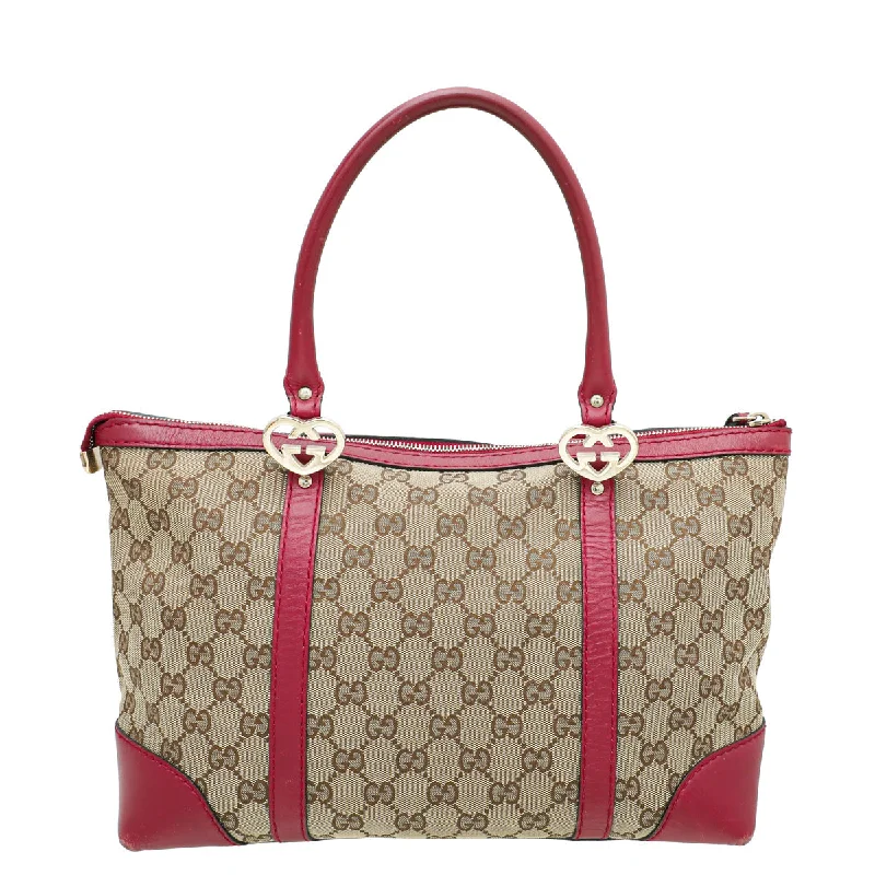 Ladies Gucci Dionysus bags in a pastel colorGucci Bicolor GG Heart Bag