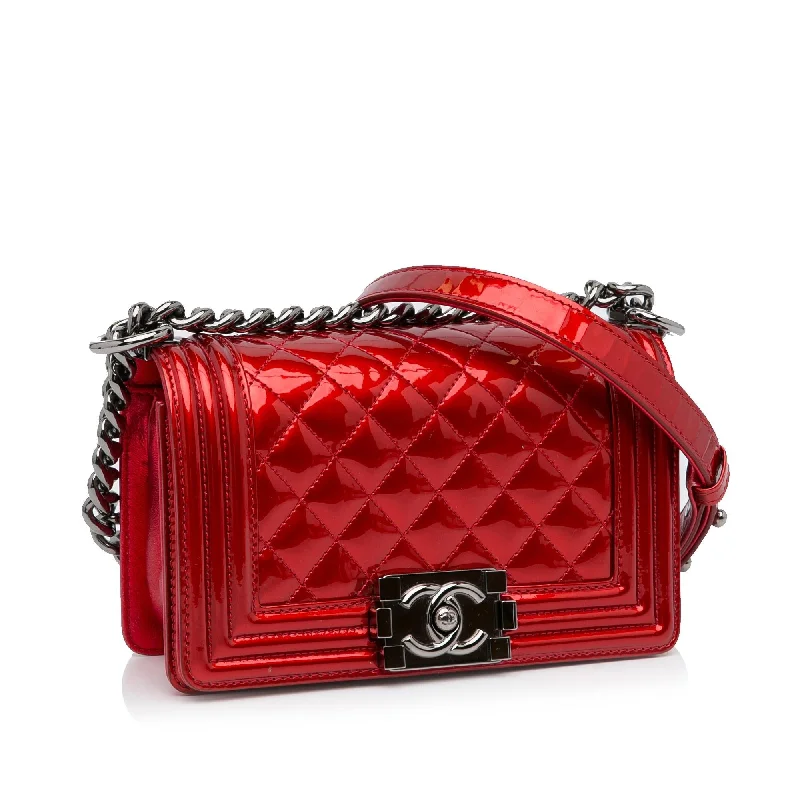 Chanel All - Match Handbag for Versatile StylingChanel Patent Leather Boy Bag (TYu9KZ)