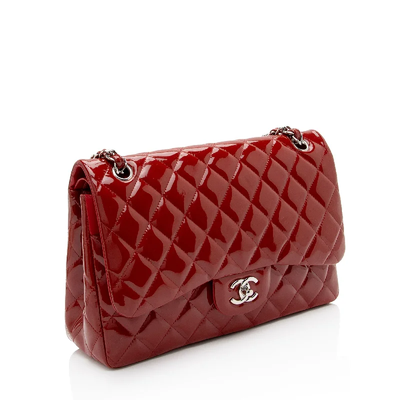 Chanel Designer Handbag with Unique DesignChanel Patent Leather Classic Jumbo Double Flap Bag (Zki3Oi)