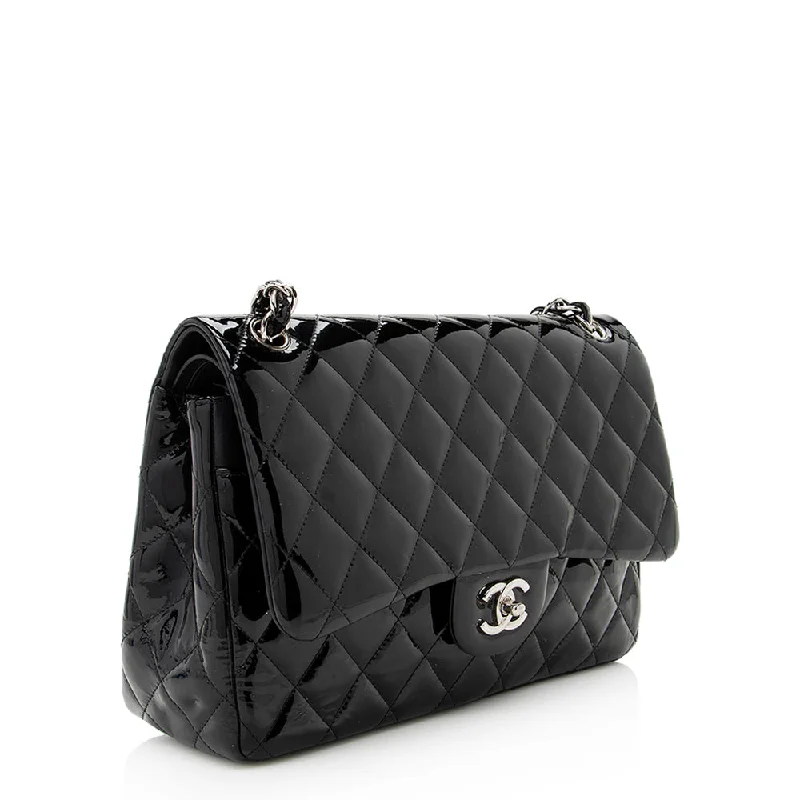 Chanel Quilted Leather Shoulder Bag for FashionistasChanel Patent Leather Classic Jumbo Double Flap Shoulder Bag (19063)