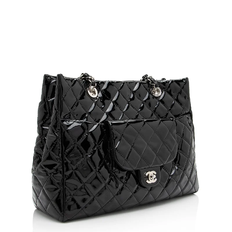 Chanel Quilted Leather Shoulder Bag for FashionistasChanel Patent Leather Coco Shine Large Tote (23461)