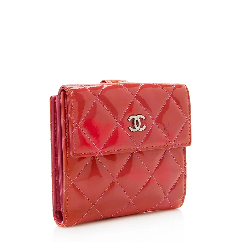 Chanel Chain Strap Handbag for Everyday UseChanel Patent Leather Compact French Wallet - FINAL SALE (18986)