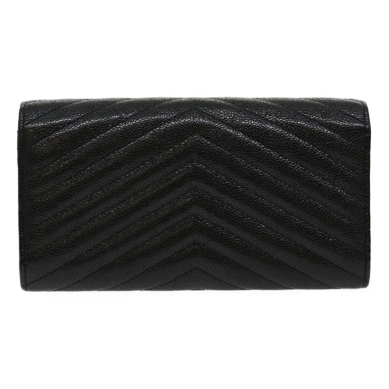 Chanel Black Handbag for Business MeetingsCHANEL V stitch Long Wallet Caviar Skin Black CC Auth 30285A