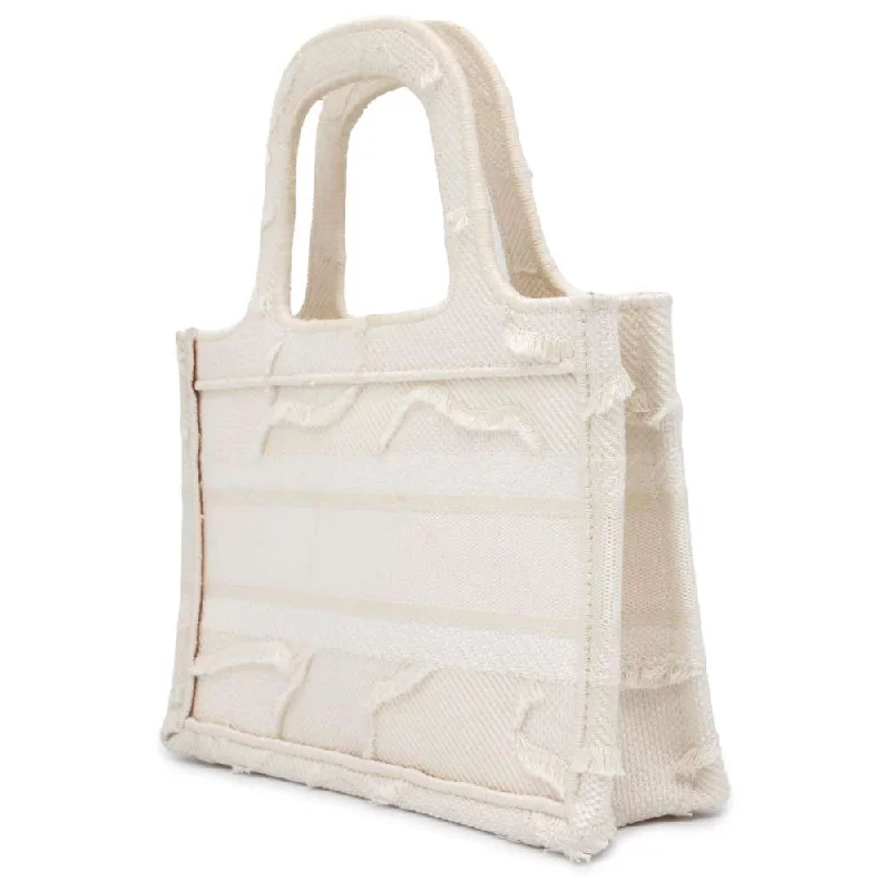 Christian Dior crossbody bags with a front - flap pocket for easy accessDior Book tote Ivory Canvas Size Mini