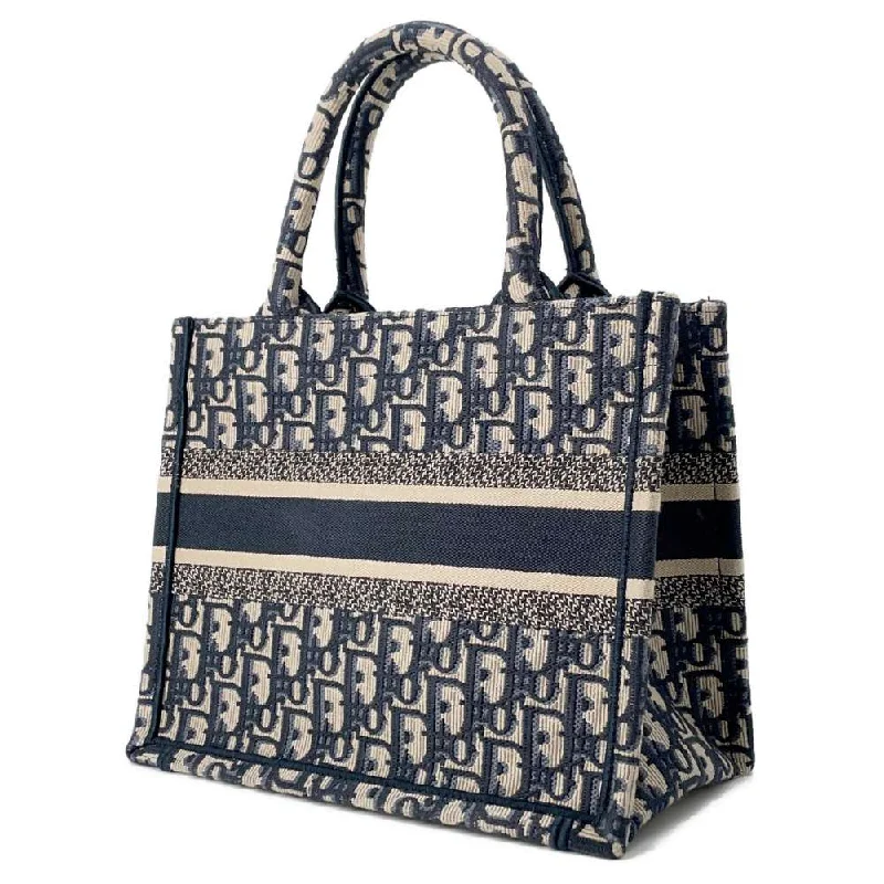 Stylish Christian Dior shoulder bags with a tassel - adorned zipperDior Book tote Navy M1265ZRIW_M828 Canvas Size Small