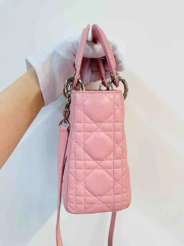 Trendsetting Christian Dior crossbody bags with a colorful strapDior Pink Mini Lady Dior Bag