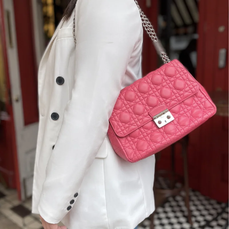 Fashion - forward Christian Dior tote bags for the modern womanDior Barbie Pink Lambskin Cannage Miss Dior Shoulder Bag