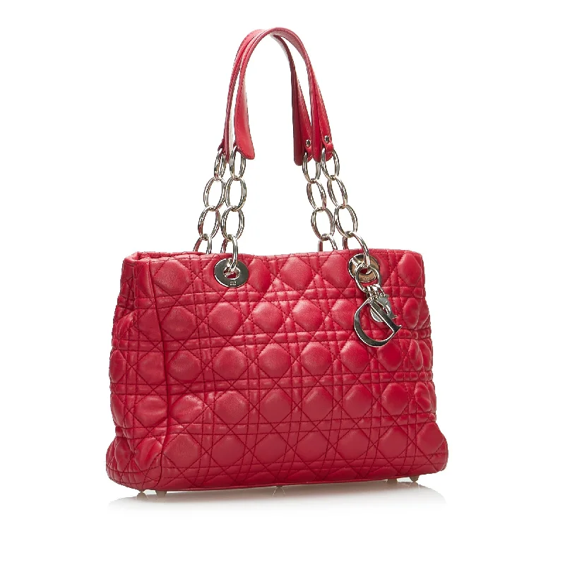 Trendsetting Christian Dior crossbody bags with a colorful strapDior Lady Dior Soft Shopper Small Red Cannage Quilted Leather