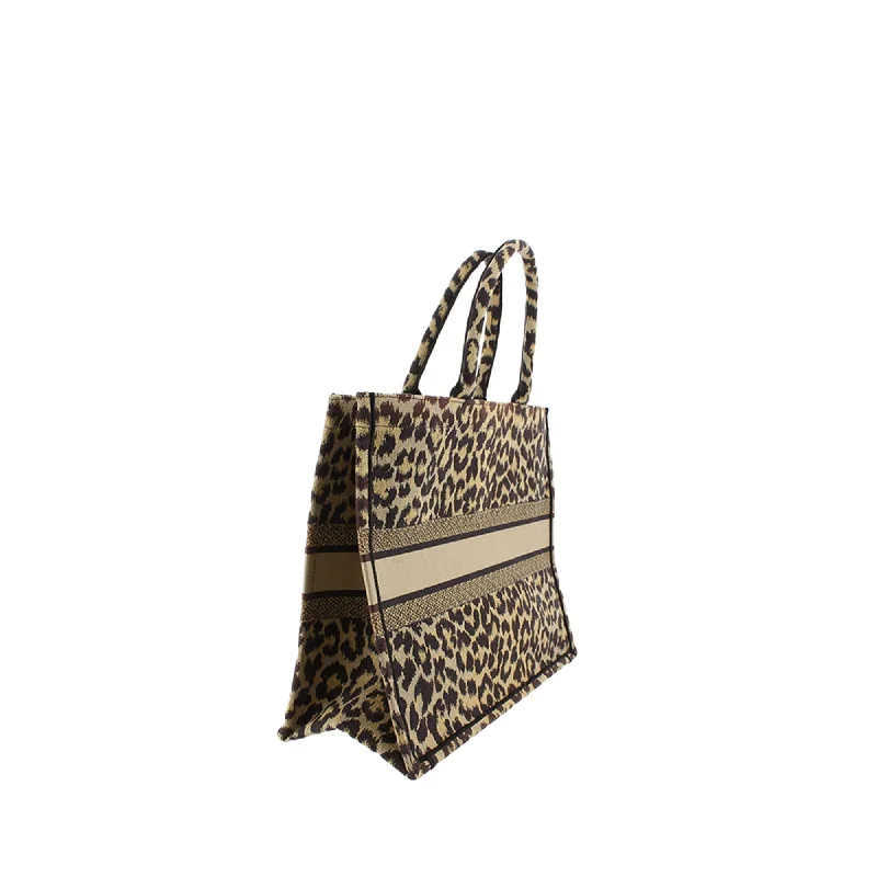 Stylish Christian Dior shoulder bags with a tassel - adorned zipperDIOR Large Leopard Mizza Book Tote Tote Bag