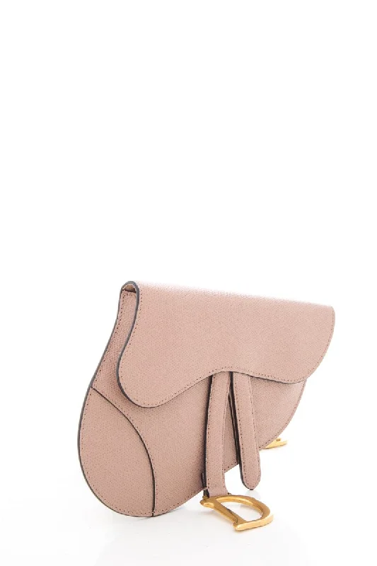 Stylish Christian Dior shoulder bags with a tassel - adorned zipperDior Mauve Saddle Belt Bag