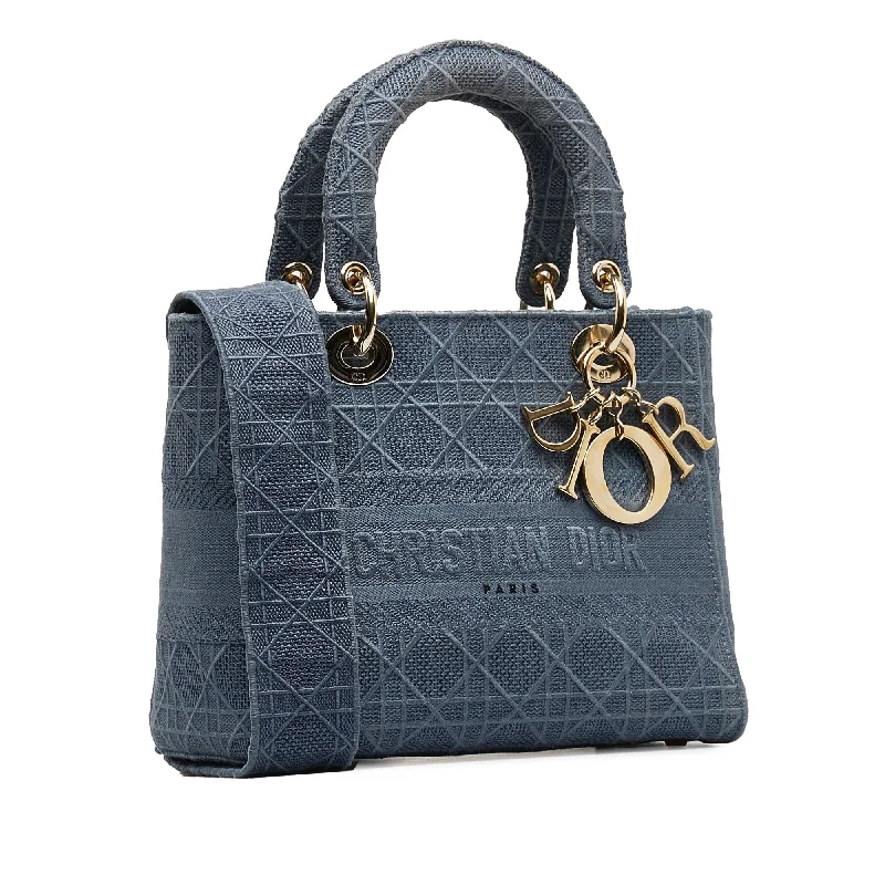 Christian Dior handbags with a detachable mirror for on - the - go touch - upsDIOR Medium Cannage Lady D-Lite Satchel