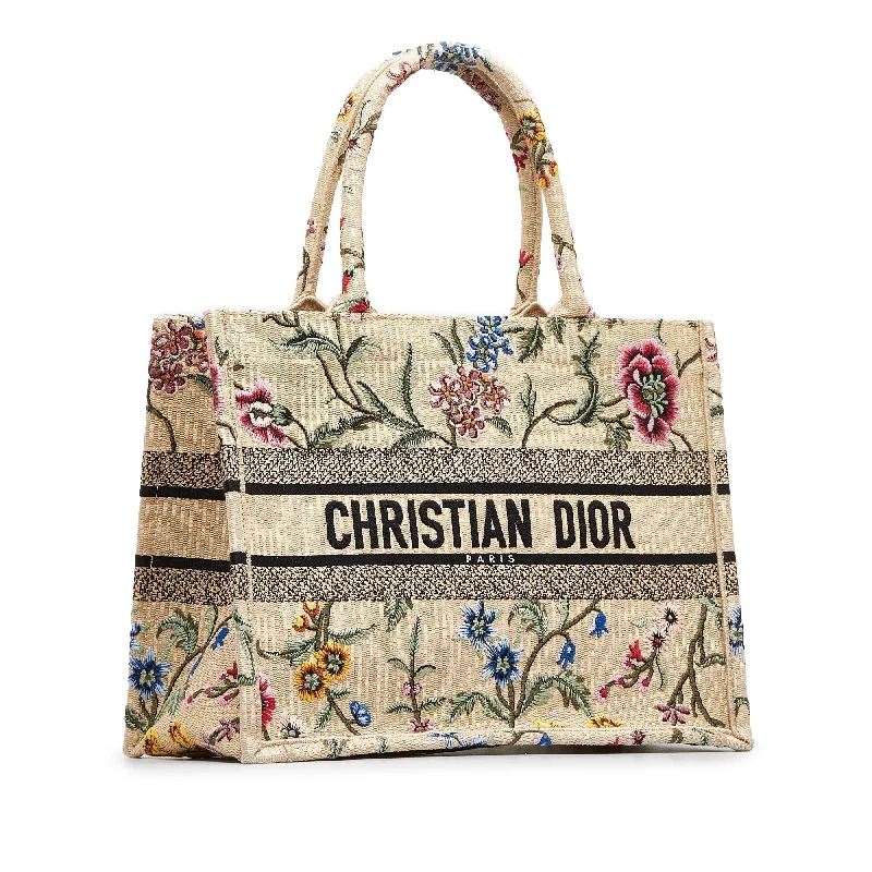 Fashion - forward Christian Dior tote bags for the modern womanDIOR Medium Petite Fleurs Raffia Book Tote Tote Bag