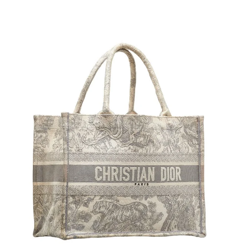 Christian Dior tote bags with a double - handle and shoulder - strap optionDior Medium Toile de Jouy Book Tote Canvas Tote Bag in Good condition