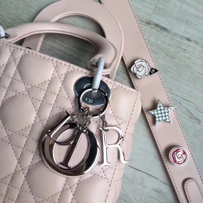 Christian Dior handbags with a removable shoulder strap for versatilityDior My Lady Dior Bag In Pink Lambskin