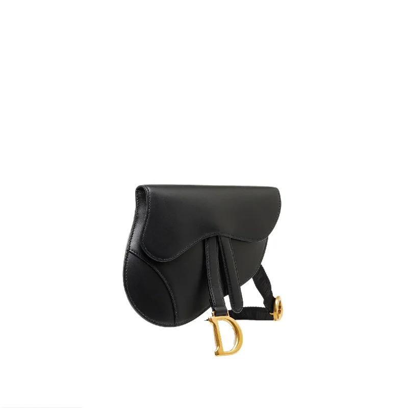 Christian Dior handbags with a back - pocket for quick storageDior Saddle Leather Belt Bag (kxtqpG)