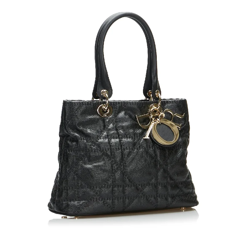 Christian Dior handbags with a detachable mirror for on - the - go touch - upsDIOR Small Cannage Metropole Tote Tote Bag