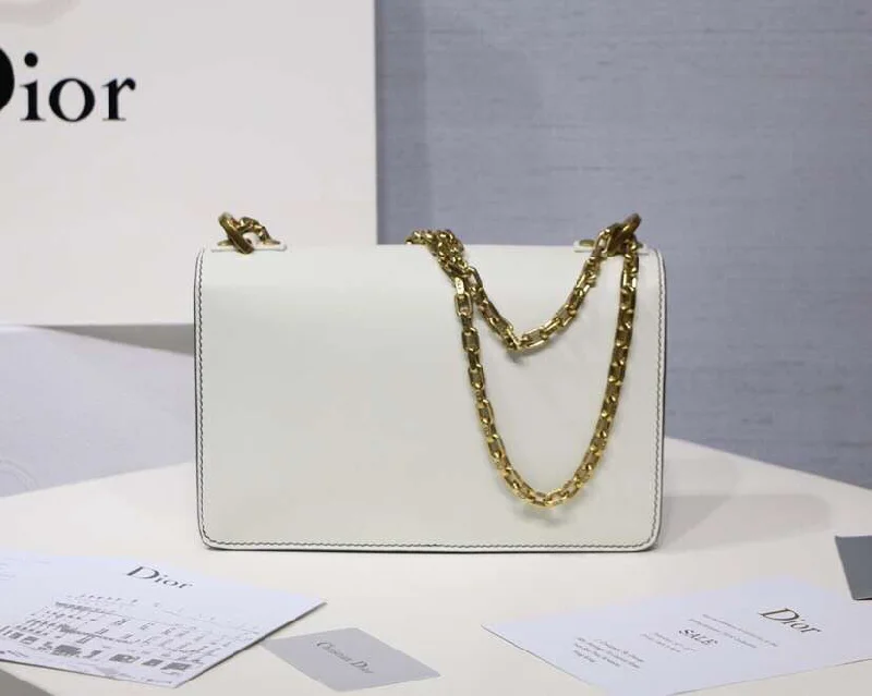 Christian Dior tote bags with a double - handle and shoulder - strap optionDior White J'Adior Calfskin Flap Bag