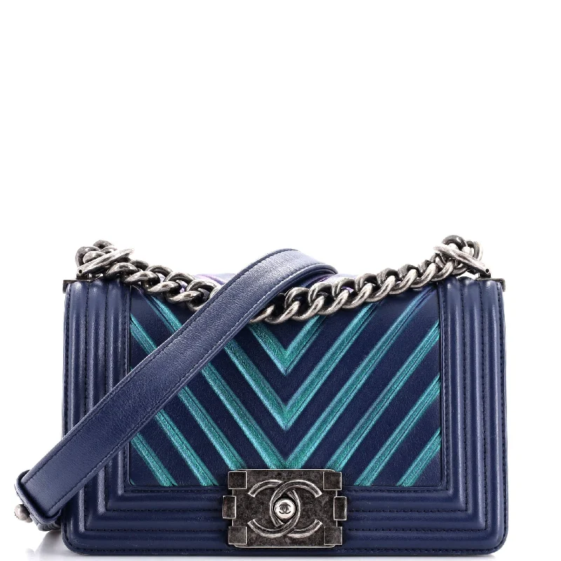 Christian Dior bags with a quilted pattern and gold - toned hardwareBoy Flap Bag Chevron Painted Calfskin Small