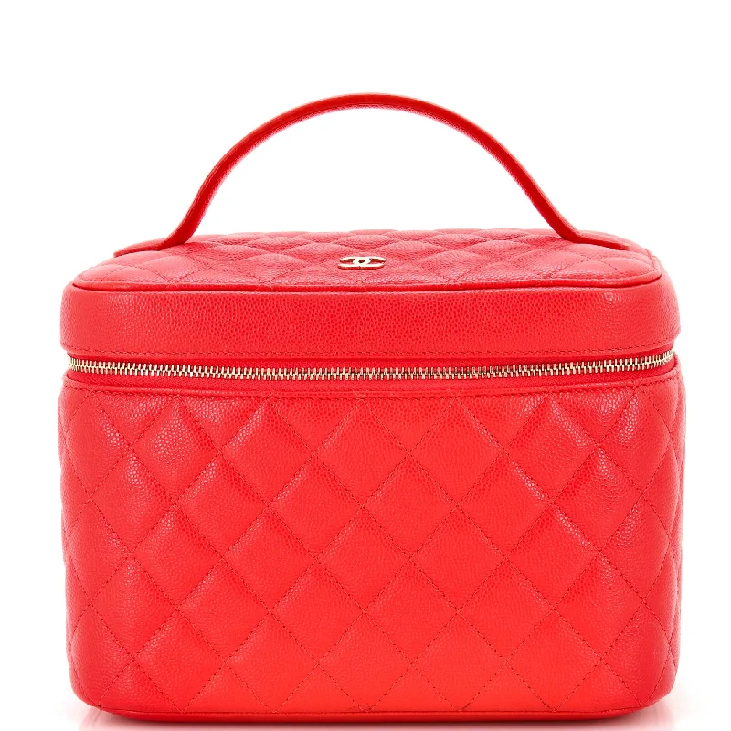 Christian Dior bags with a quilted pattern and gold - toned hardwareClassic Vanity Case Quilted Caviar Medium