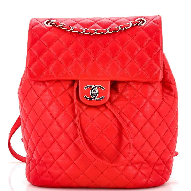 Christian Dior tote bags with a printed Dior logo on the frontUrban Spirit Backpack Quilted Lambskin Large