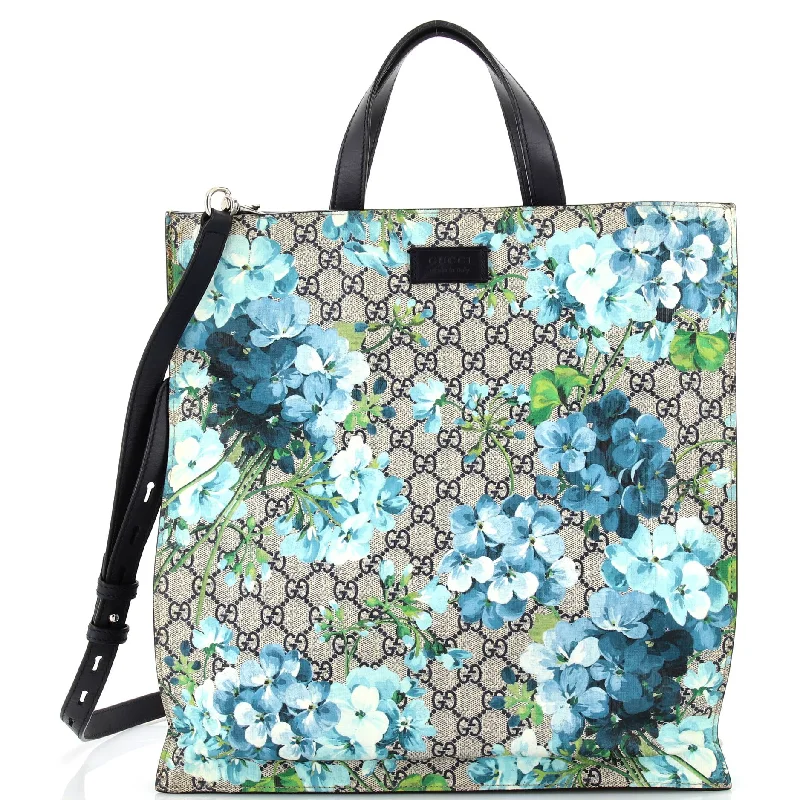 Christian Dior backpacks with a sleek, minimalist silhouetteConvertible Soft Open Tote Blooms Print GG Coated Canvas Tall