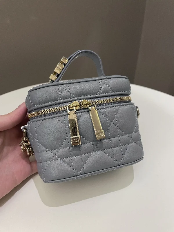 Christian Dior crossbody bags with a front - flap pocket for easy accessDior Micro Lady Dior Vanity Case Cloud Blue